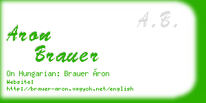 aron brauer business card